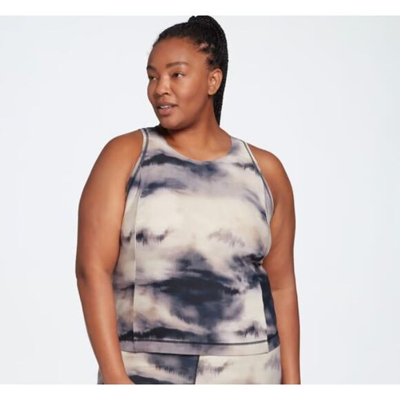 Calia Daybreak Tank Womens Size 2X Ardosia Slate Cropped Workout Top Gym - Picture 1 of 11